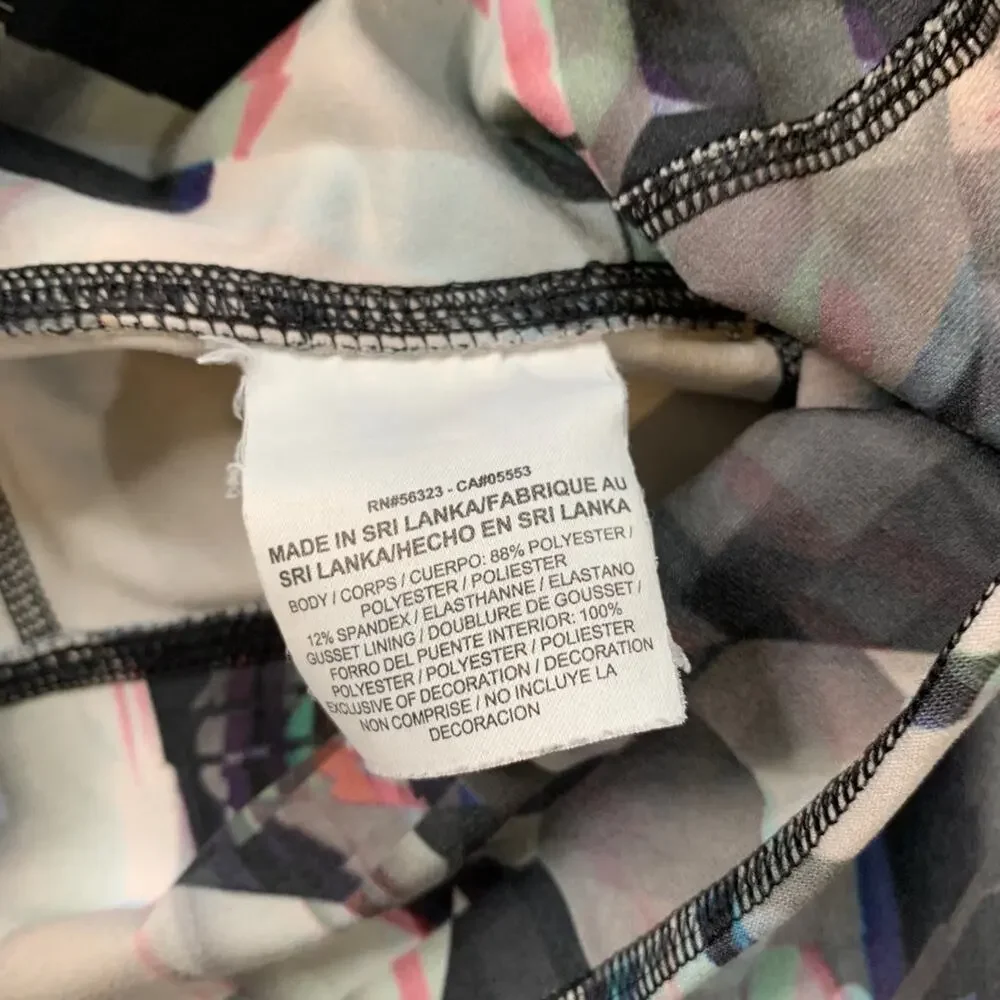Nike Leggings Womens S Small Multi Dri Fit Ten Less One Legend Glitch Print Yoga